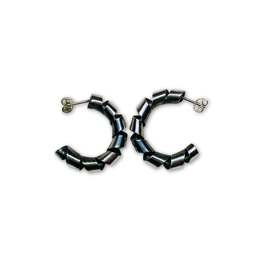 Zilveren spiraal oorbellen