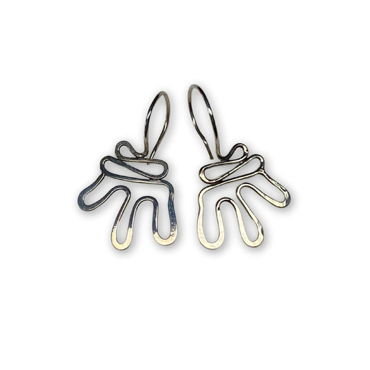 Zilveren golfjes oorbellen