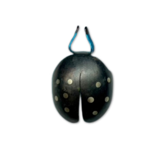 Zilveren kever broche