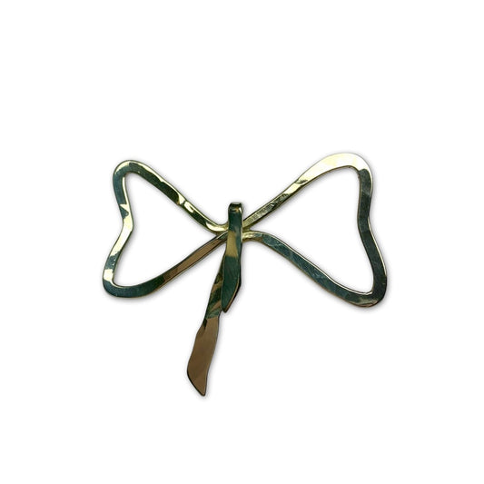 Zilveren strik broche