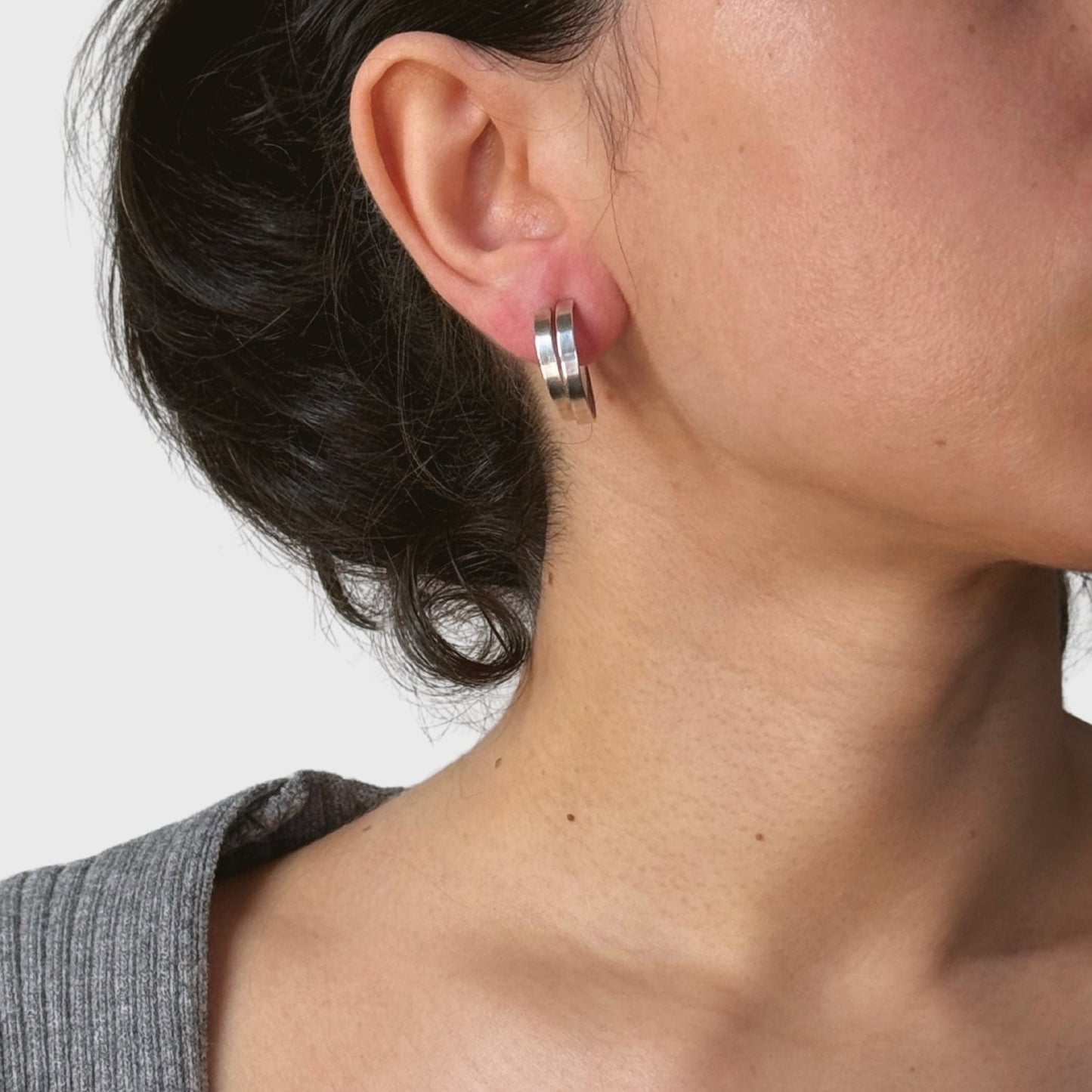 Dubbele creool oorbellen