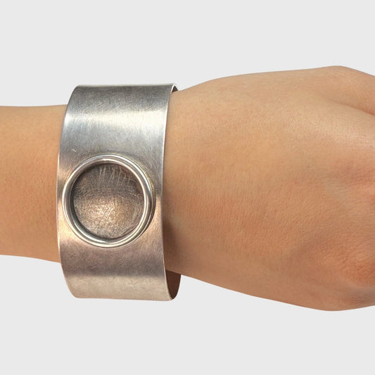 Zilveren brede armband