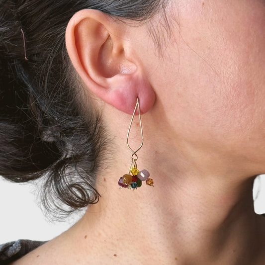 18 Karaat trosje oorbellen