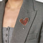 Hart broche met parel