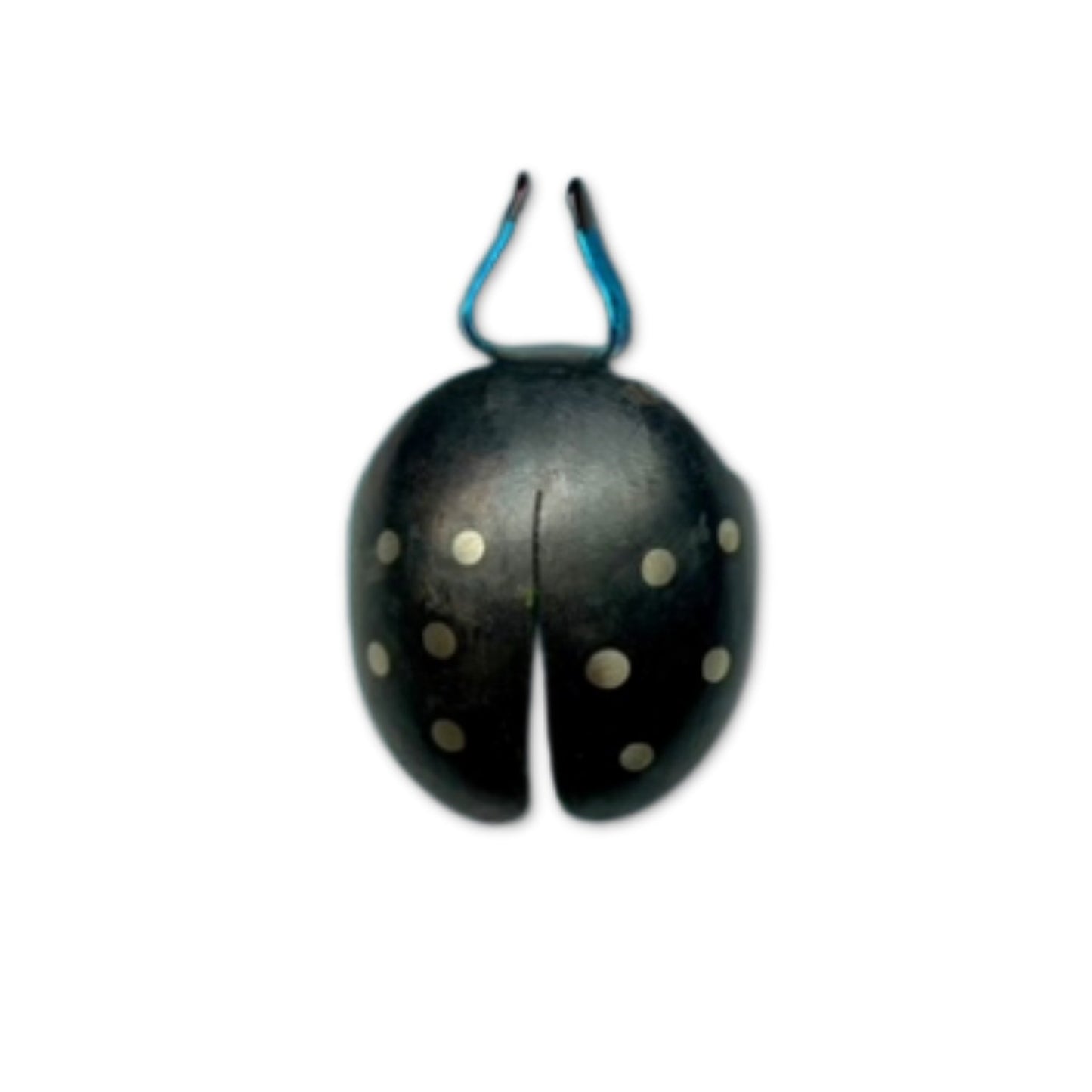 Zilveren kever broche