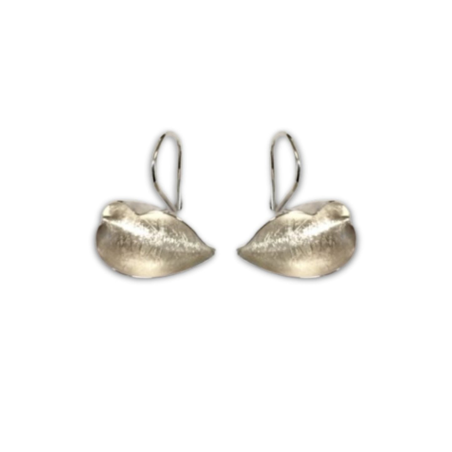Zilveren kusjes oorbellen zilver
