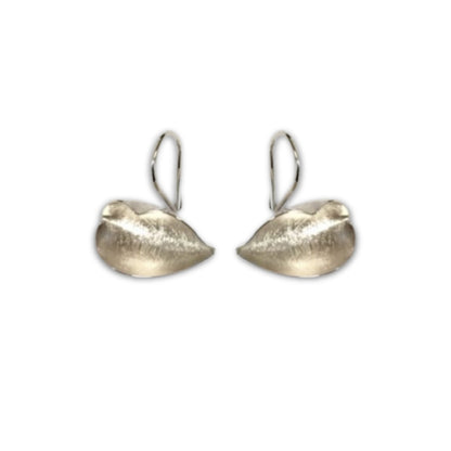 Zilveren kusjes oorbellen zilver