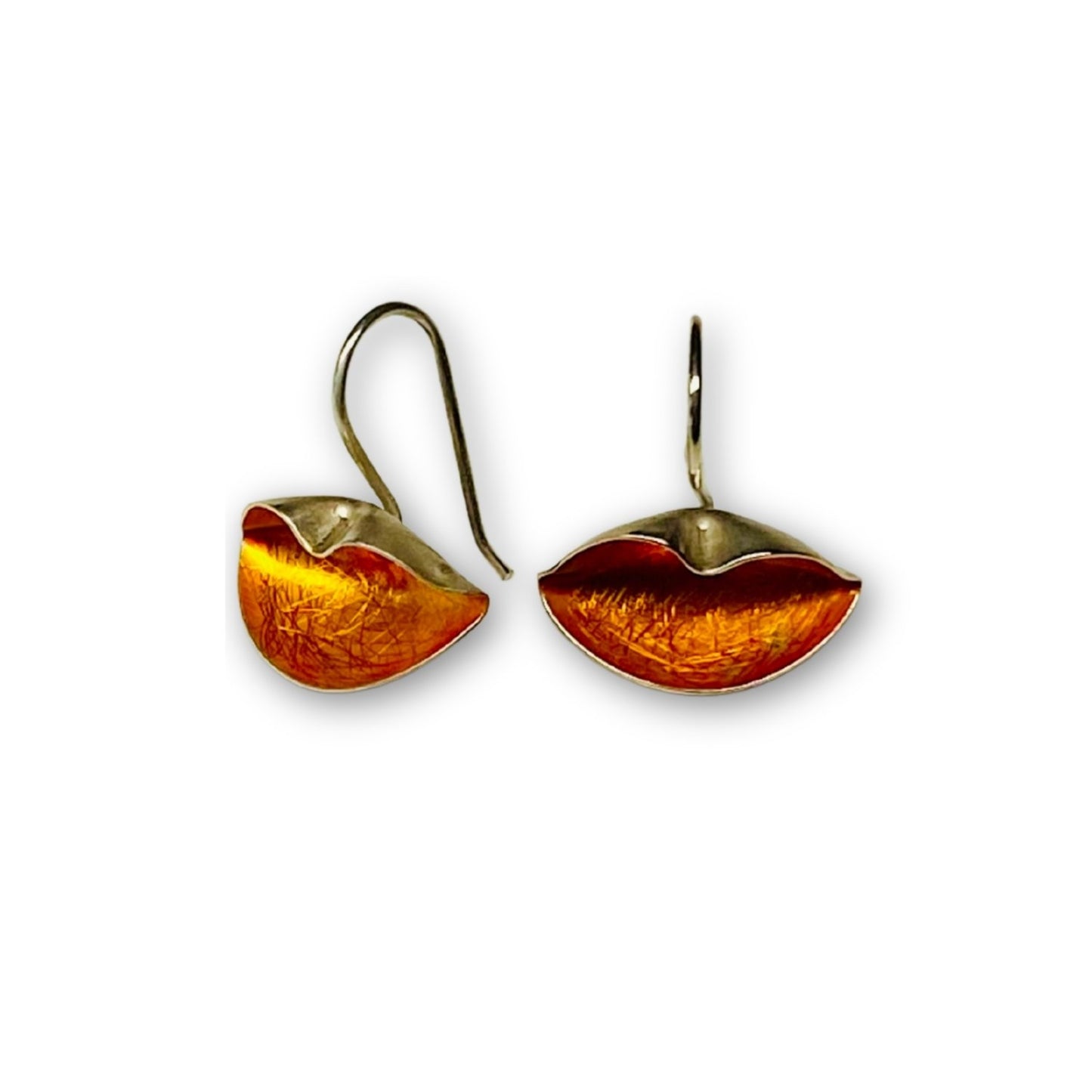 Zilveren kusjes oorbellen zilver