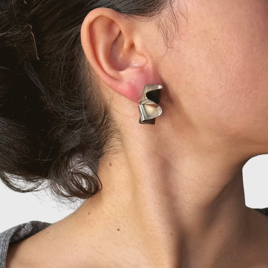 Zilveren zigzag oorbellen