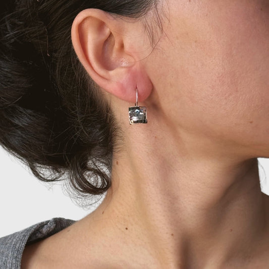 Zilveren oorbellen met Swarovski