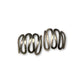 Zigzag golf knop oorbellen