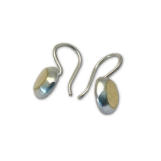 Zilveren oorbellen met een fijn goud toplaag