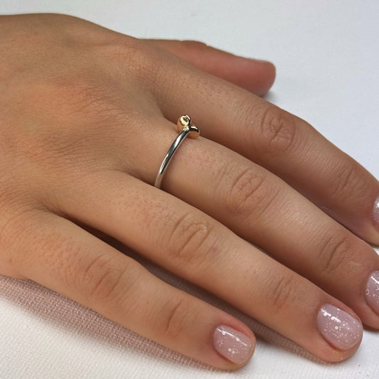 Ring met gouden hartje