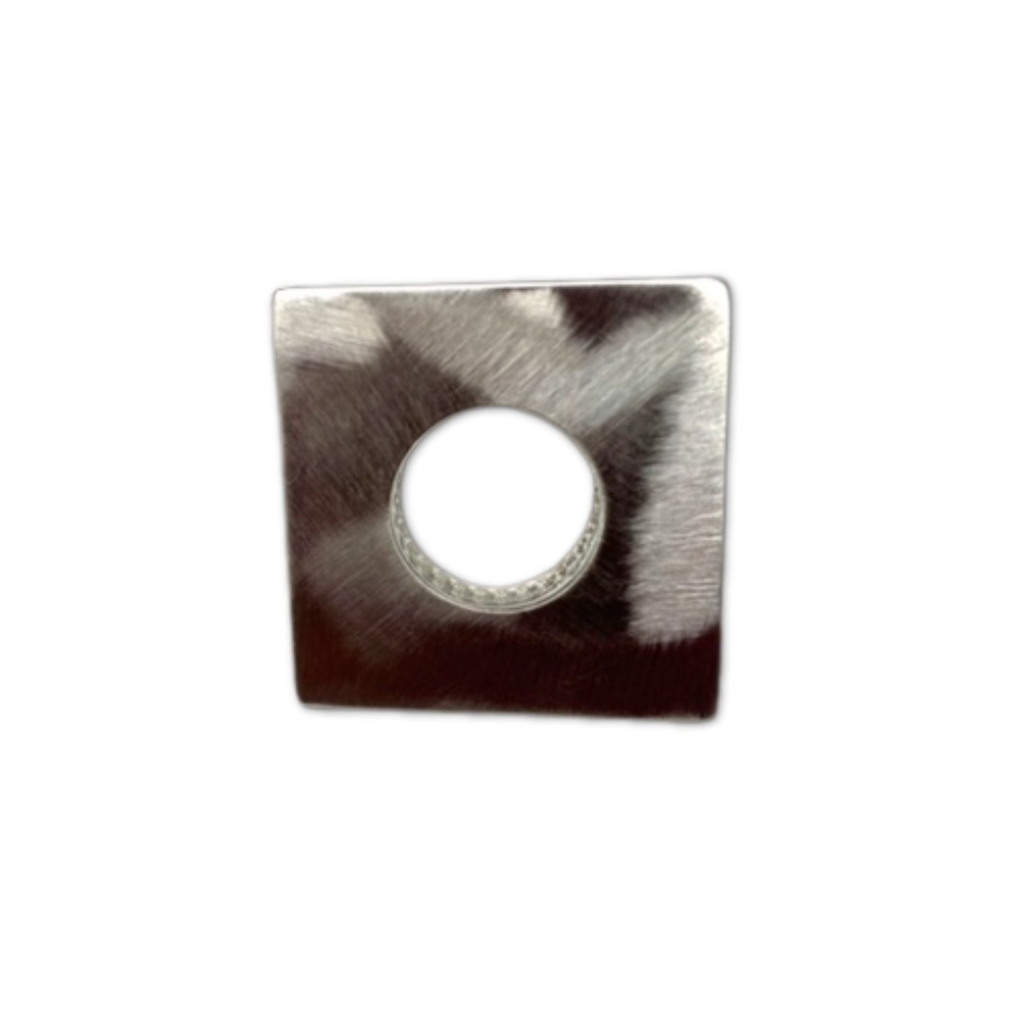 Zilveren broche met kant rand