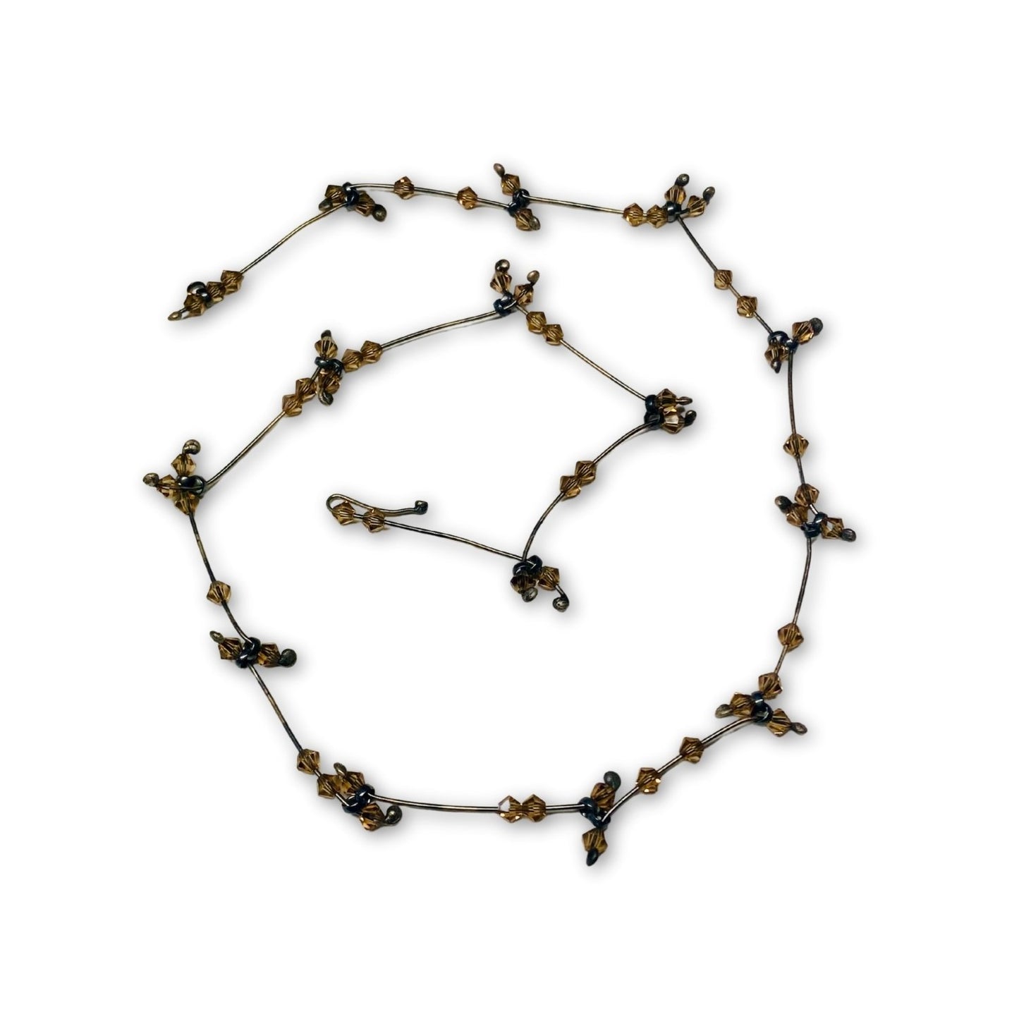 Zilveren stokjes collier met swarovski kristal