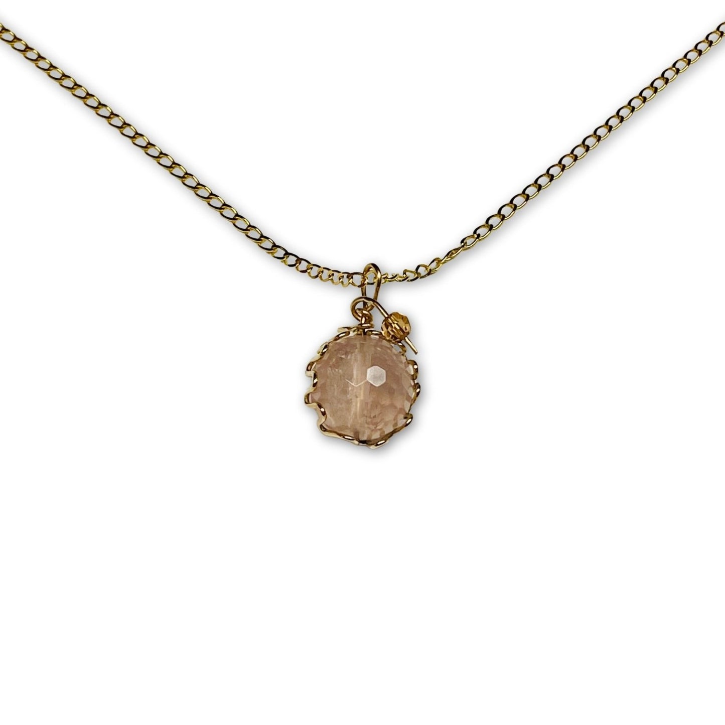 Uniek collier met rozenkwarts