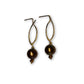 Gold-filled oorbellen met bruine parels