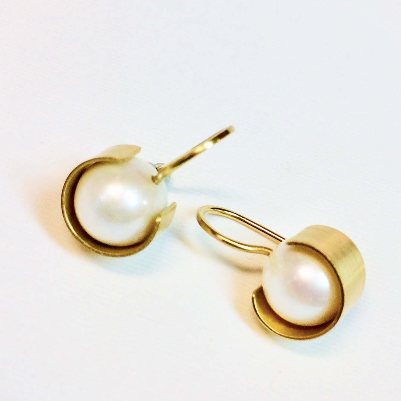 steno waterval overdrijven Parel gouden oorbellen - Laloli sieraden